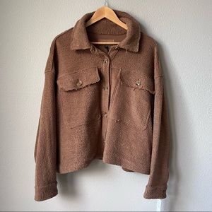 BLANKNYC Faux Teddy Fur Shacket